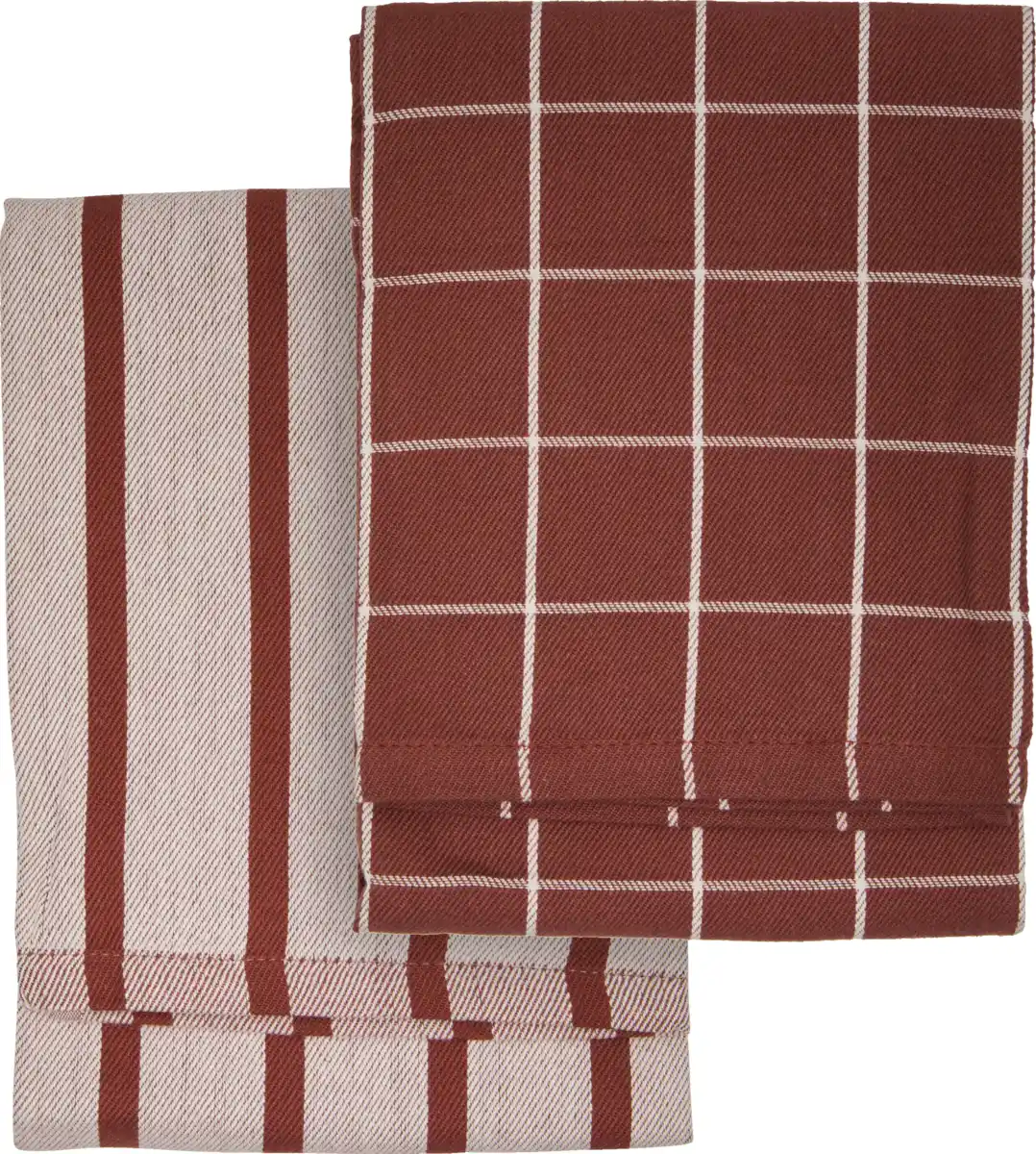 Bild 1 von IDEENWELT Geschirrtücher 2er-Set rostrot