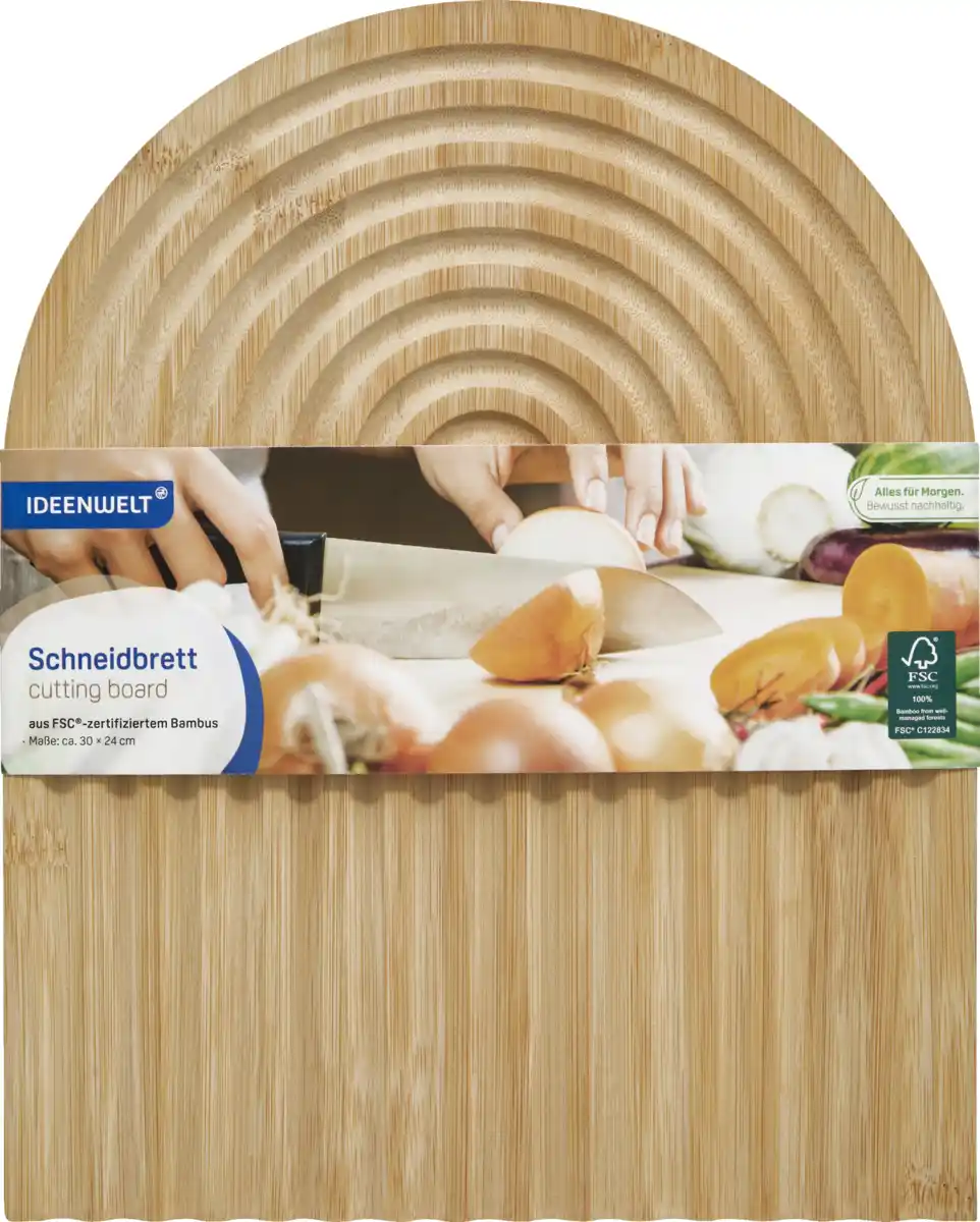 Bild 1 von IDEENWELT Bambus Schneidbrett 30?×?24?cm oval