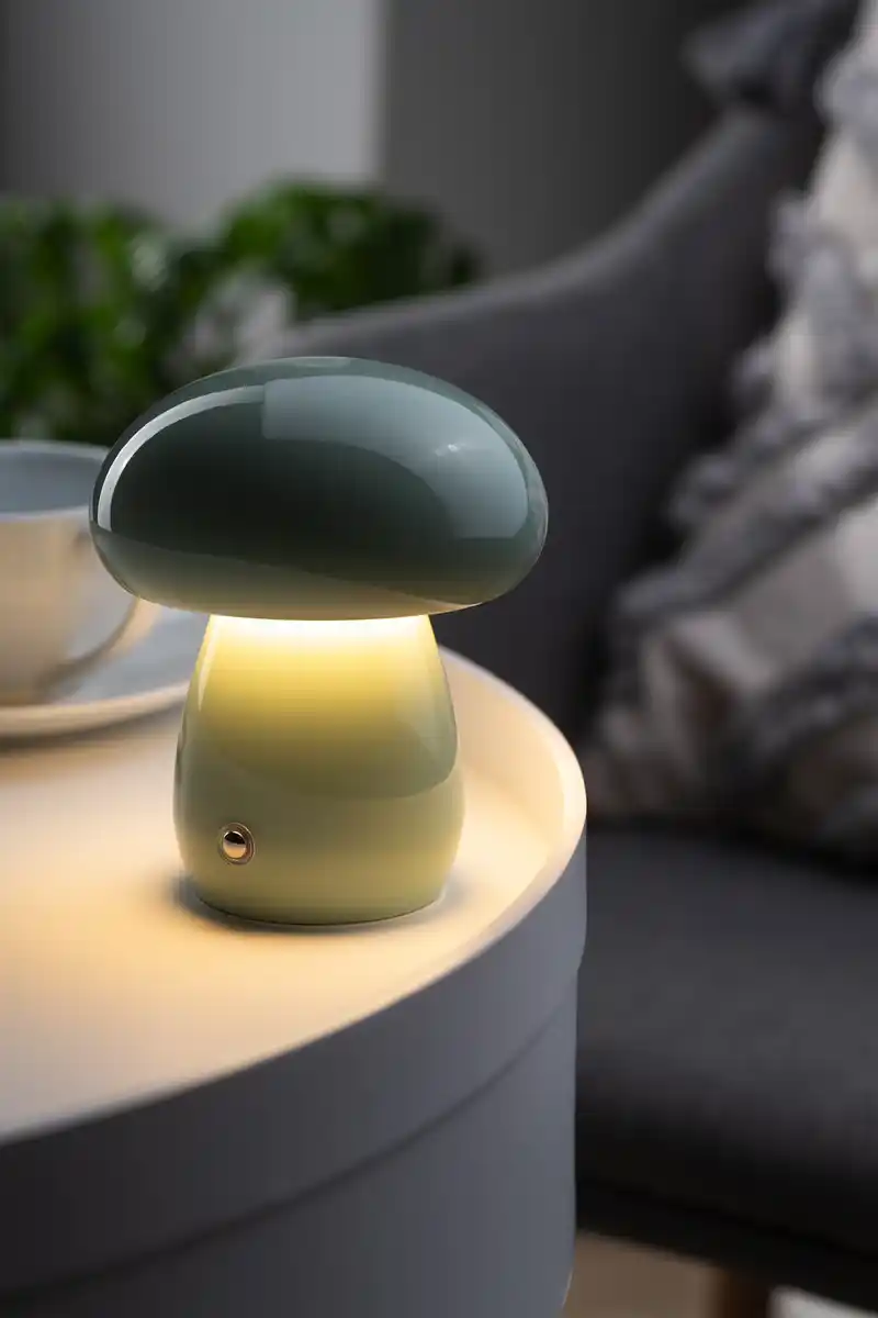 Bild 3 von IDEENWELT Akku-Pilzleuchte ca. 13 cm hoch mint