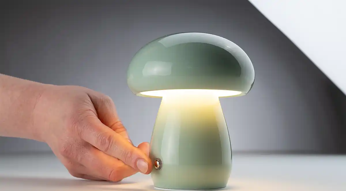 Bild 4 von IDEENWELT Akku-Pilzleuchte ca. 13 cm hoch mint