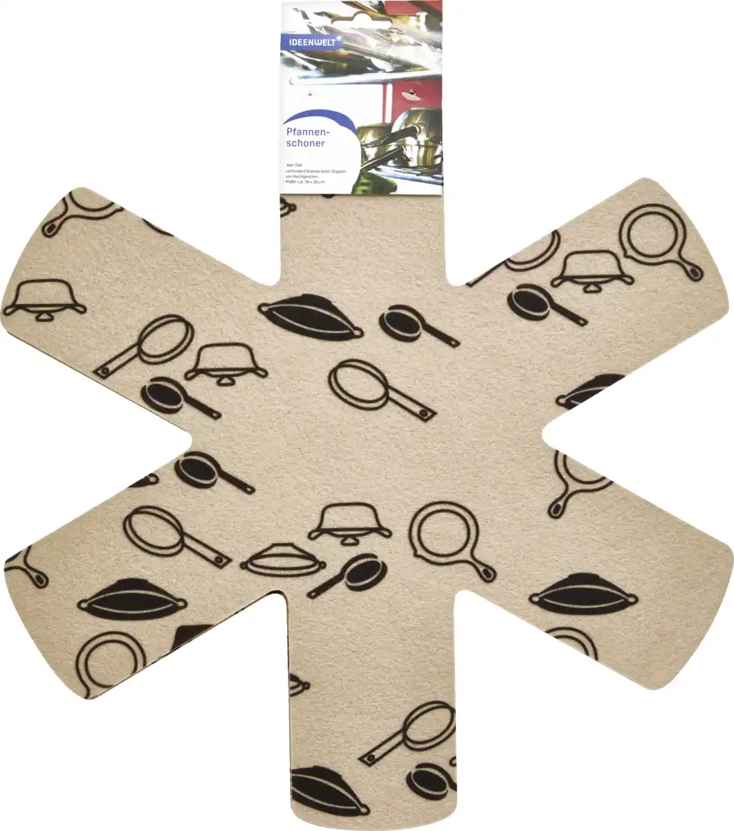 Bild 1 von IDEENWELT Pfannenschoner 4er-Set taupe