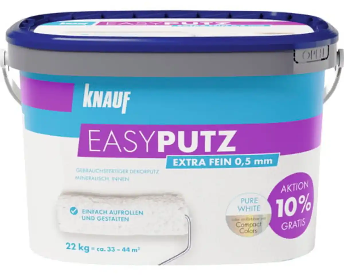 Bild 1 von Knauf EasyPutz Streichputz 22 kg 0,5 mm extra fein schneeweiß