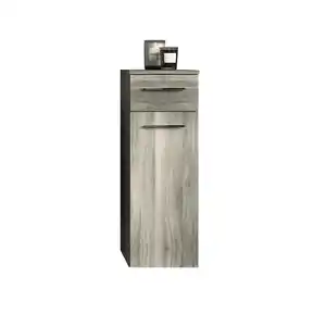 Badschrank, BxHxT: 30 x 85 x 31 cm, silberfarben