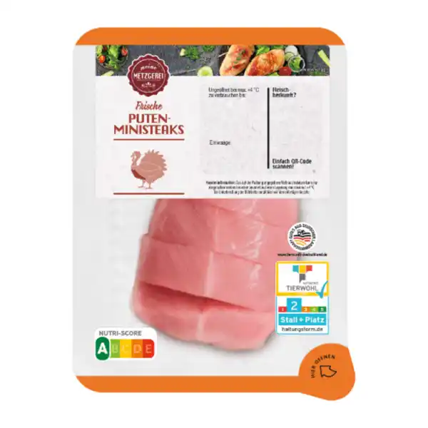 Bild 2 von MEINE METZGEREI Puten-Ministeaks 400g