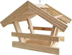 Vogelhaus mit Strohdach 26 x 23 x 25 cm