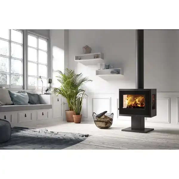 Bild 2 von PANADERO Kaminofen »Loire Trivison«, schwarzmetallic, Stahl, 5,9 kW