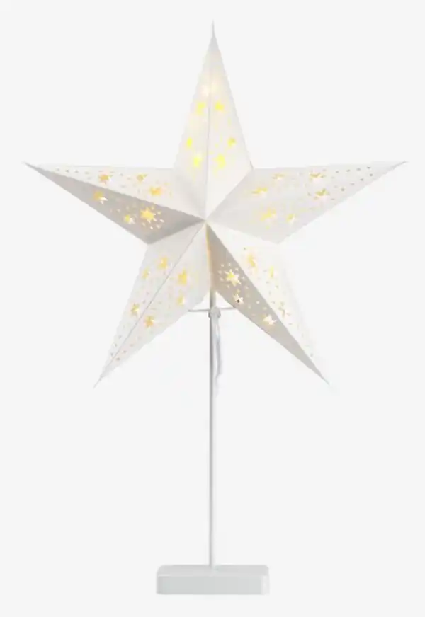 Bild 1 von Weihnachtsstern GULDTOP Ø43xH66cm weiß m/LED