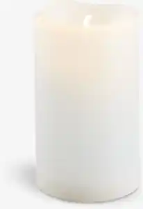 LED-Stumpenkerze SOREN Ø6xH9cm weiß