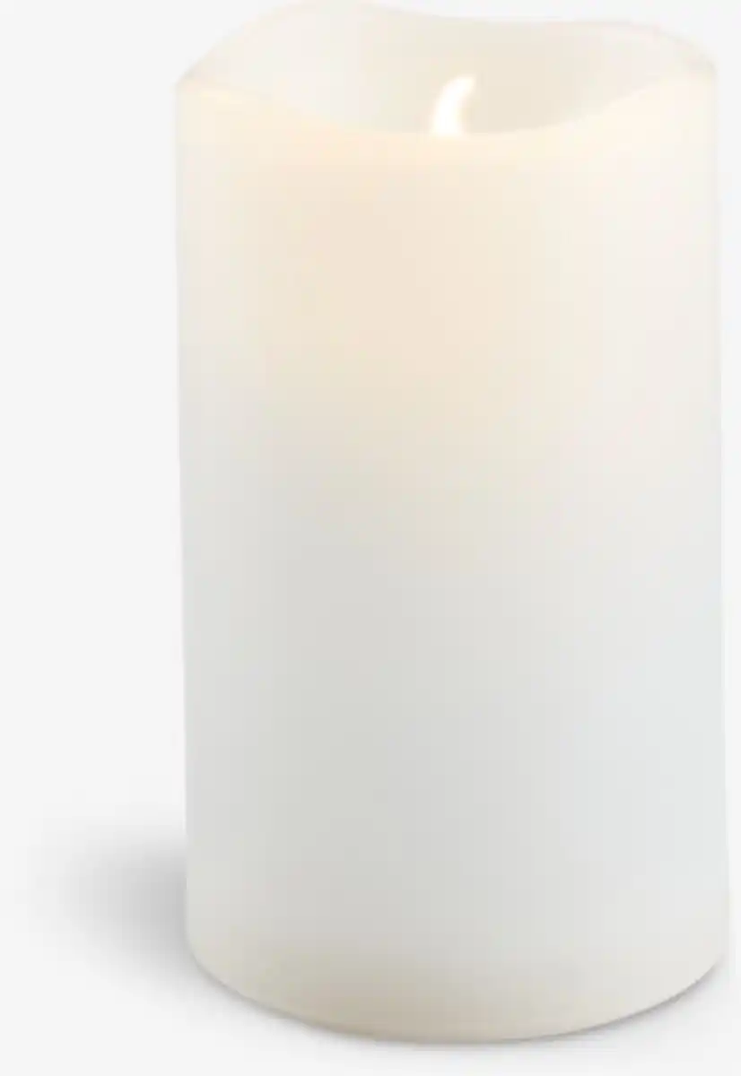 Bild 1 von LED-Stumpenkerze SOREN Ø6xH9cm weiß