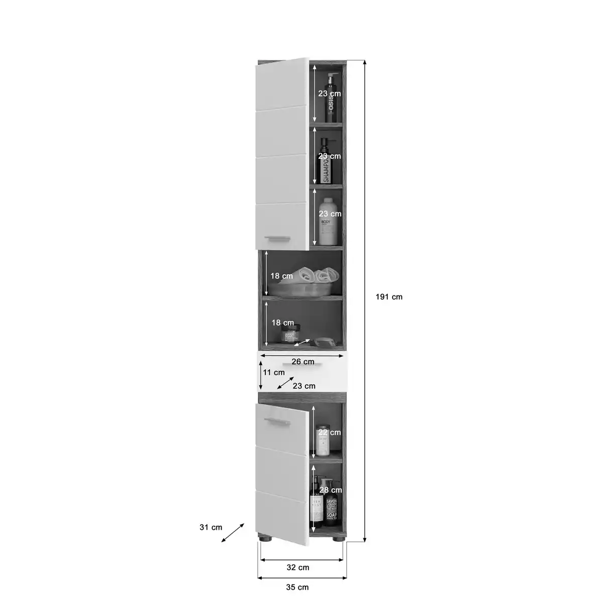 Bild 3 von Badmöbel-Set »Blake«, 3-teilig