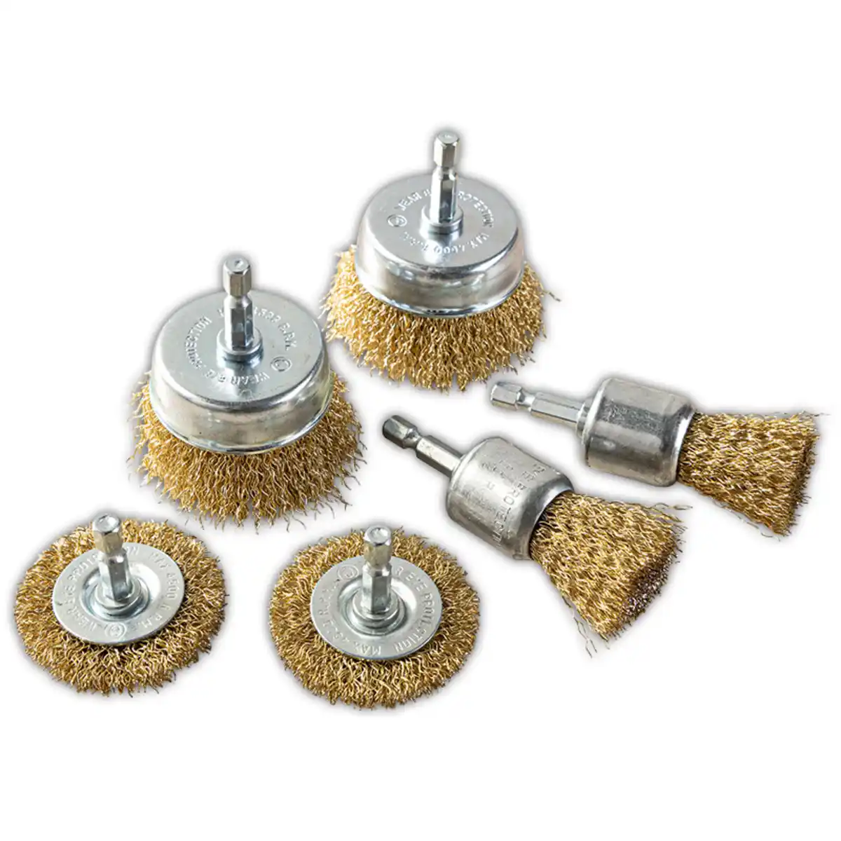 Bild 1 von Kraft Werkzeuge Drahtbürsten-Set 6-tlg.