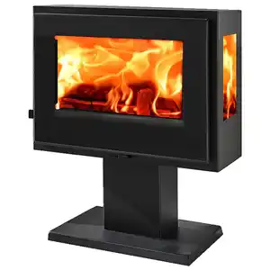 PANADERO Kaminofen »Loire Trivison«, schwarzmetallic, Stahl, 5,9 kW