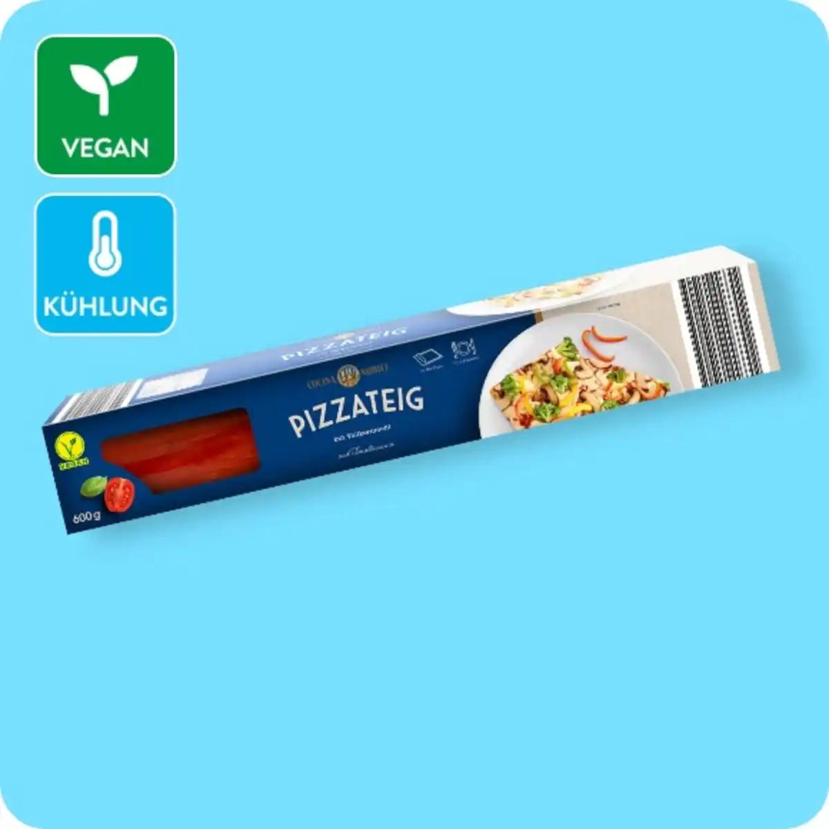 Bild 1 von CUCINA NOBILE Pizzateig mit Tomatensauce, Separat zubereitete Sauce im Glas (200 g) und Pizzateig mit Vollkornmehl (400 g)