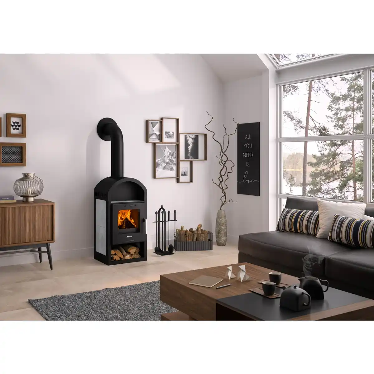 Bild 2 von JUSTUS Kaminofen »Vegas«, speckstein, Keramik, 6 kW, Zeitbrand geeignet