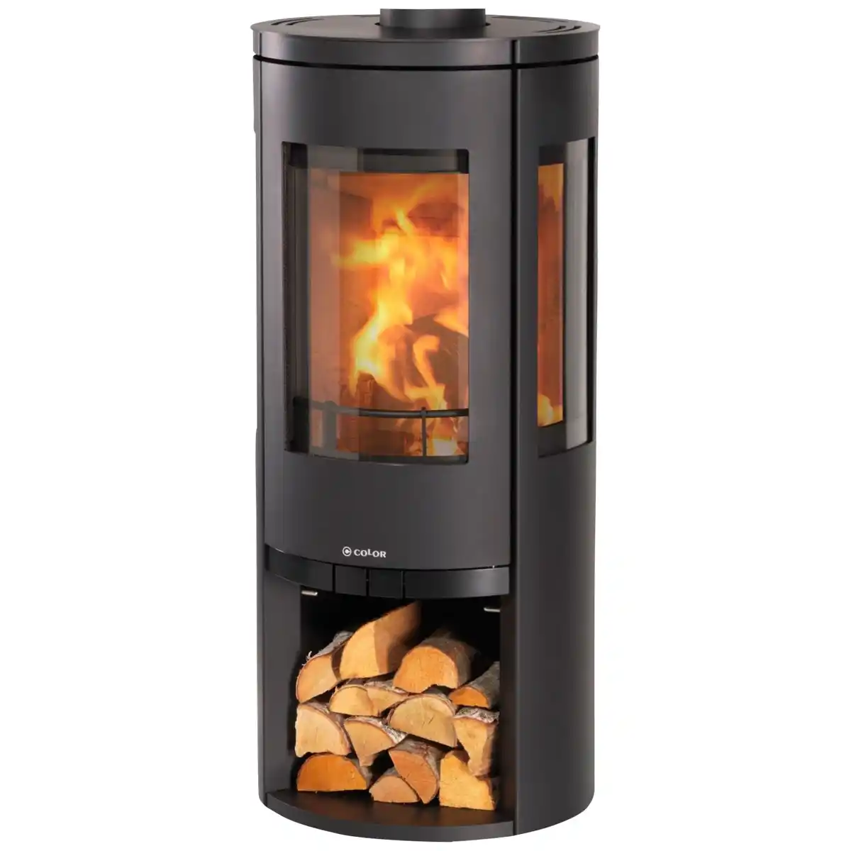 Bild 1 von COLOR EMAJL Kaminofen »Glasgow«, schwarz, Stahl, 6,4 kW, Dauerbrand geeignet