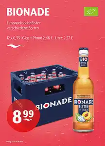BIONADE Limonade oder Eistee verschiedene Sorten