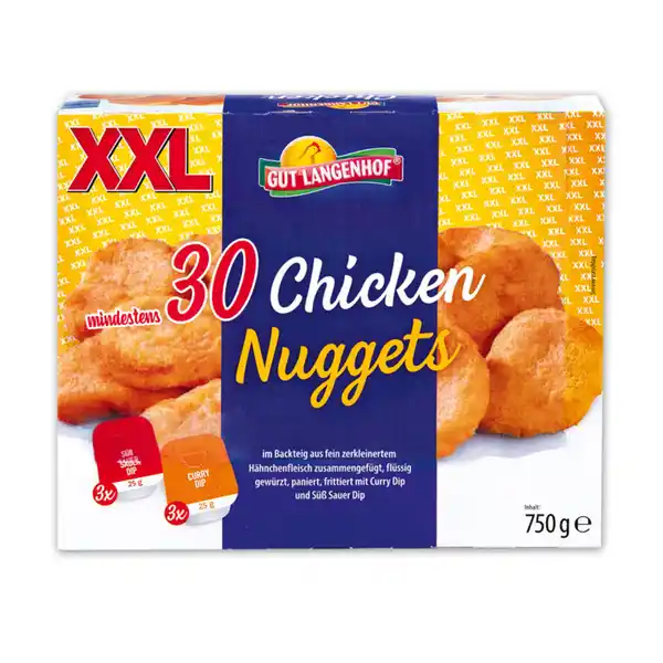 Bild 1 von Gut Langenhof Chicken Nuggets in der Box XXL