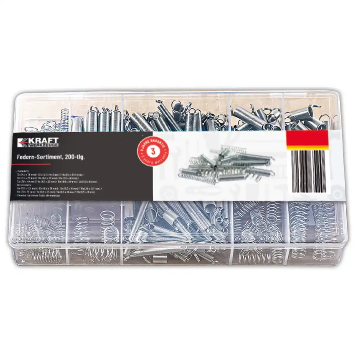 Bild 2 von Kraft Werkzeuge Federn-Sortiment 200-tlg.