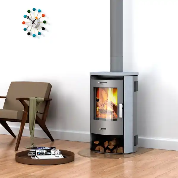 Bild 2 von accente Kaminofen »Nyborg 3.0«, grau, Naturstein, 7,5 kW