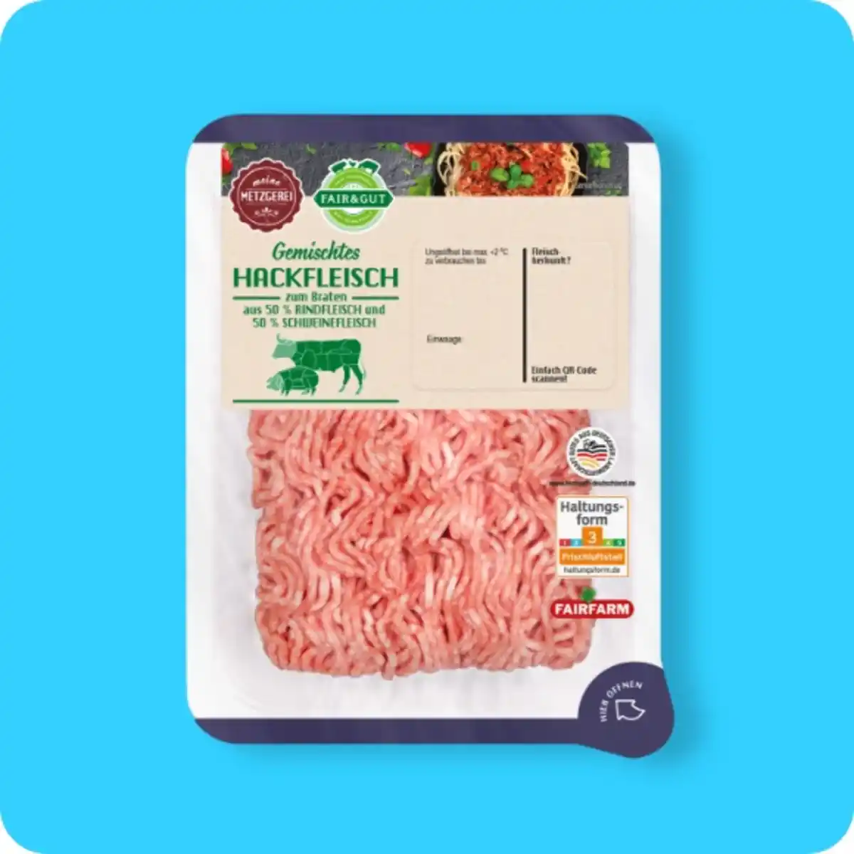 Bild 1 von FAIR & GUT Gemischtes Hackfleisch, Aus Rind- und Schweinefleisch
