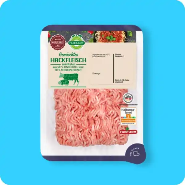 Bild 1 von FAIR & GUT Gemischtes Hackfleisch, Aus Rind- und Schweinefleisch