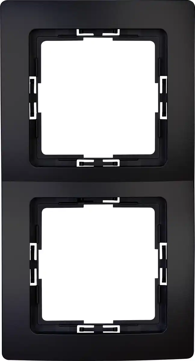 Bild 1 von Kopp Abdeckrahmen 2-fach Paris schwarz matt, 402732060