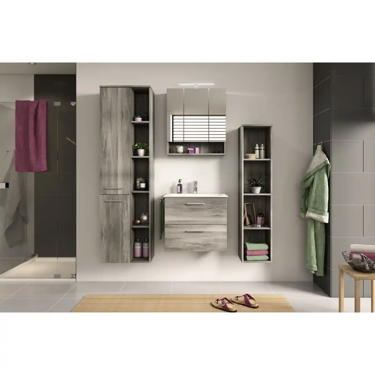 Bild 2 von Waschbeckenunterschrank »York«, BxHxT: 60 x 52 x 44 cm, Holzwerkstoff