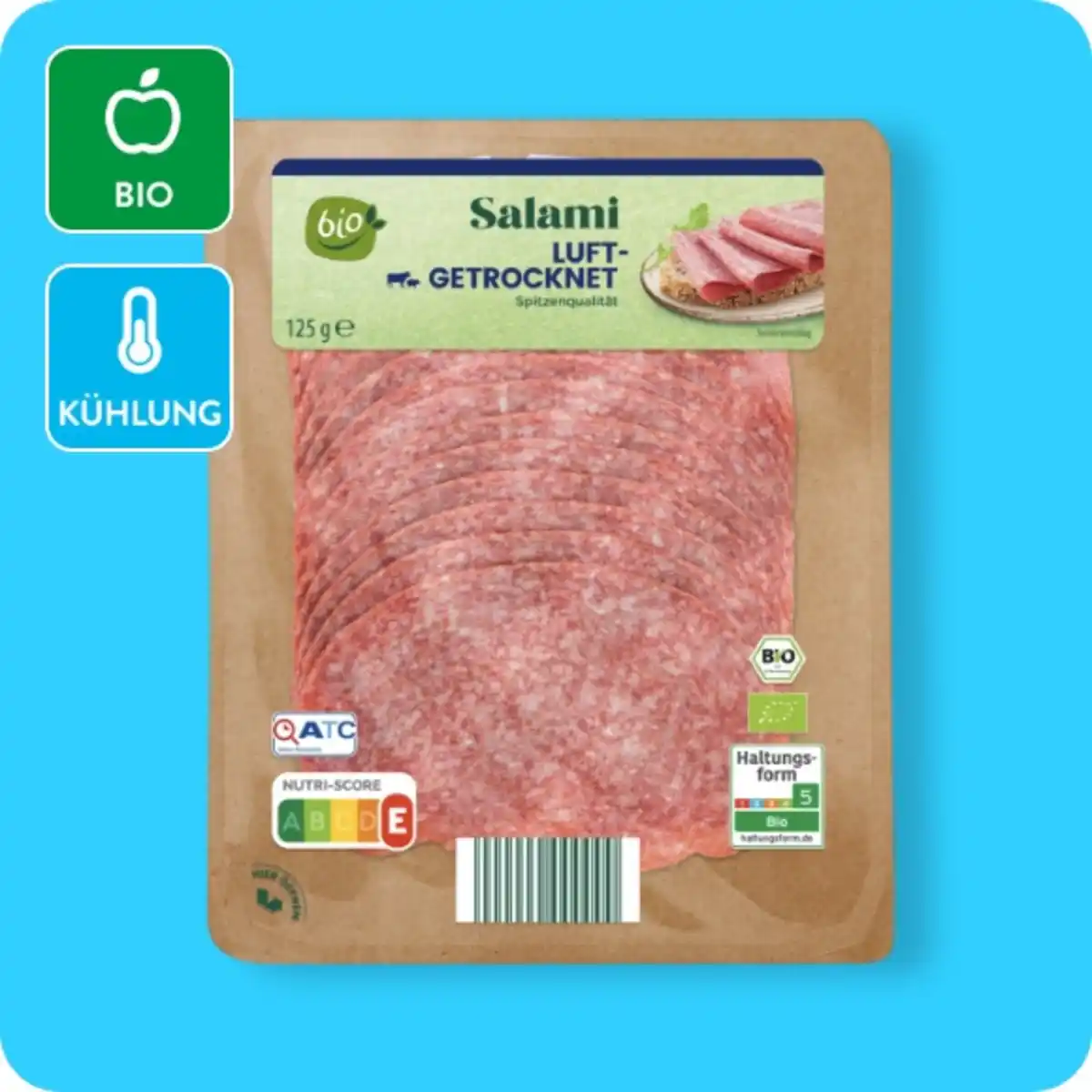 Bild 1 von BIO Bio-Salami, Mit grünem Pfeffer