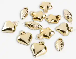 Weihnachtsanhänger BILLING gold 12Stk/Pck