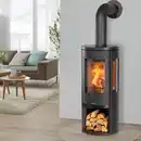 Bild 2 von COLOR EMAJL Kaminofen »Glasgow«, schwarz, Stahl, 6,4 kW, Dauerbrand geeignet