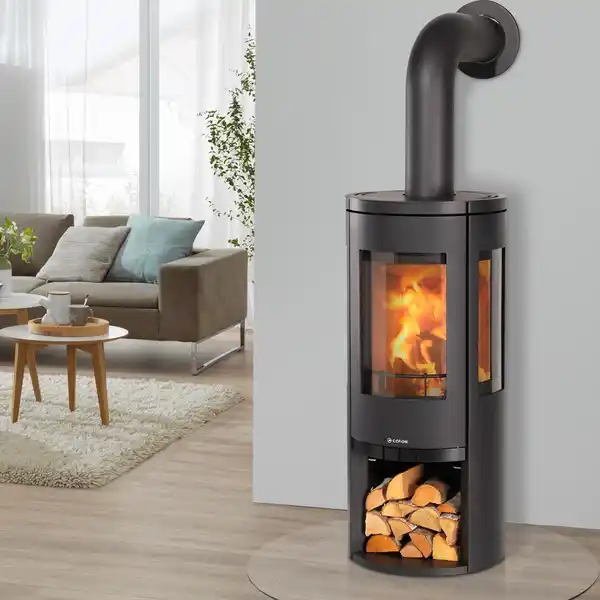 Bild 2 von COLOR EMAJL Kaminofen »Glasgow«, schwarz, Stahl, 6,4 kW, Dauerbrand geeignet