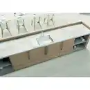 Bild 1 von Arbeitsplatte 'Oxid Hell 44374' hellgrau 2600 x 600 x 28 mm