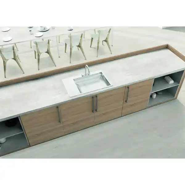 Bild 1 von Arbeitsplatte 'Oxid Hell 44374' hellgrau 2600 x 600 x 28 mm