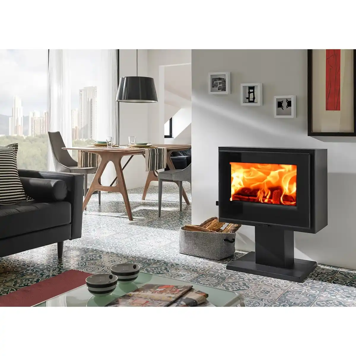 Bild 2 von PANADERO Kaminofen »Verne«, schwarzmetallic, Stahl, 6,7 kW