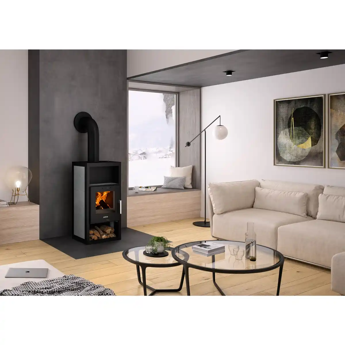 Bild 2 von JUSTUS Kaminofen »Texas«, speckstein, Keramik, 6 kW, Zeitbrand geeignet