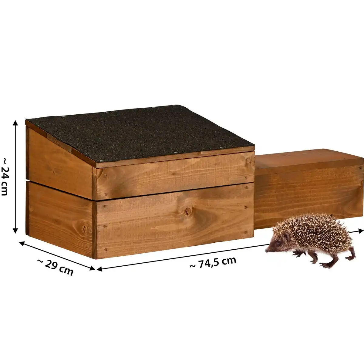 Bild 2 von DOBAR Igelhaus, BxHxL: 29 x 24 x 74,5 cm, braun