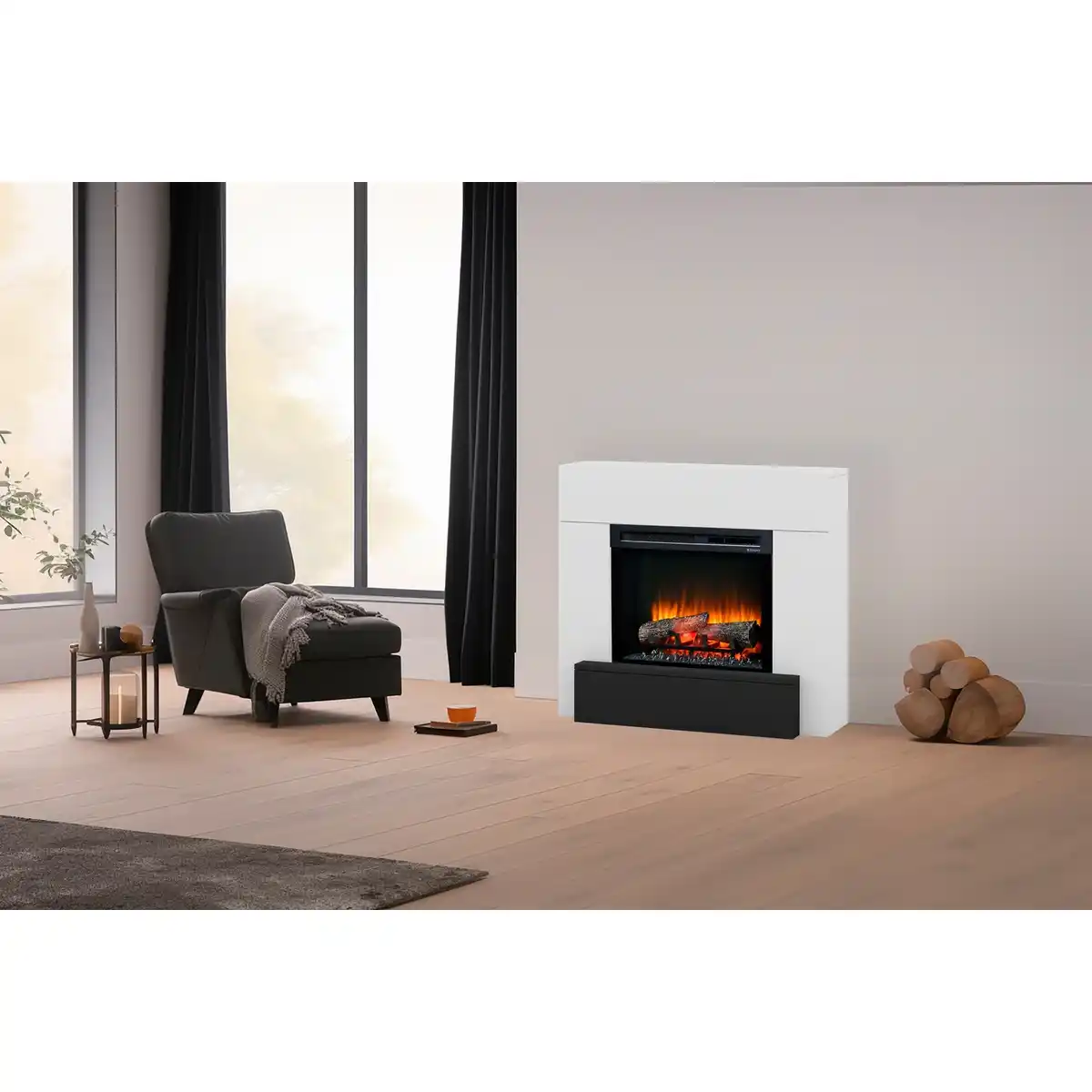 Bild 2 von GLEN DIMPLEX Elektrokamin Vigor, max. 1,4 kW, MDF, weiss