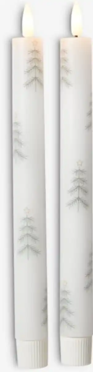 Bild 1 von LED Kerze MERLINIT H25cm 2Stk./Pck. weiß und grün