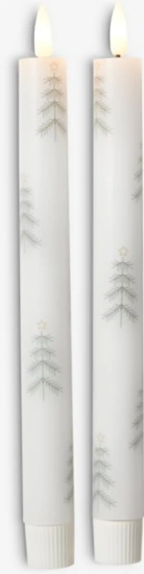 Bild 1 von LED Kerze MERLINIT H25cm 2Stk./Pck. weiß und grün