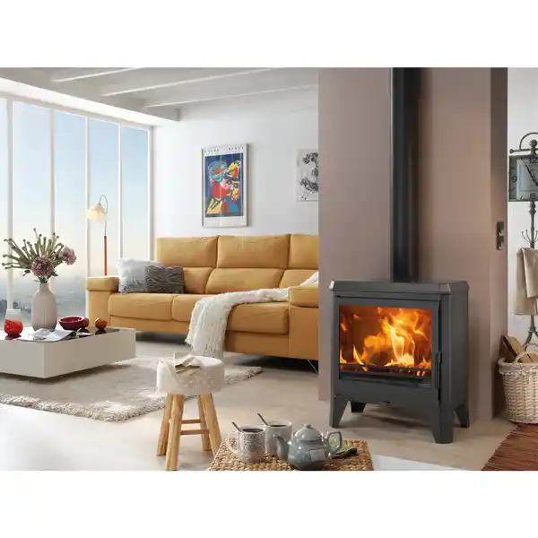 Bild 2 von PANADERO Kaminofen »Chambery«, BxT: 63 x 39 cm, schwarz-metallic