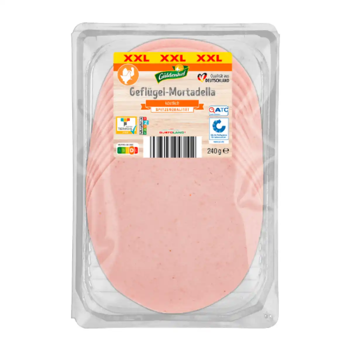 Bild 1 von GÜLDENHOF Geflügel-Mortadella XXL 240g