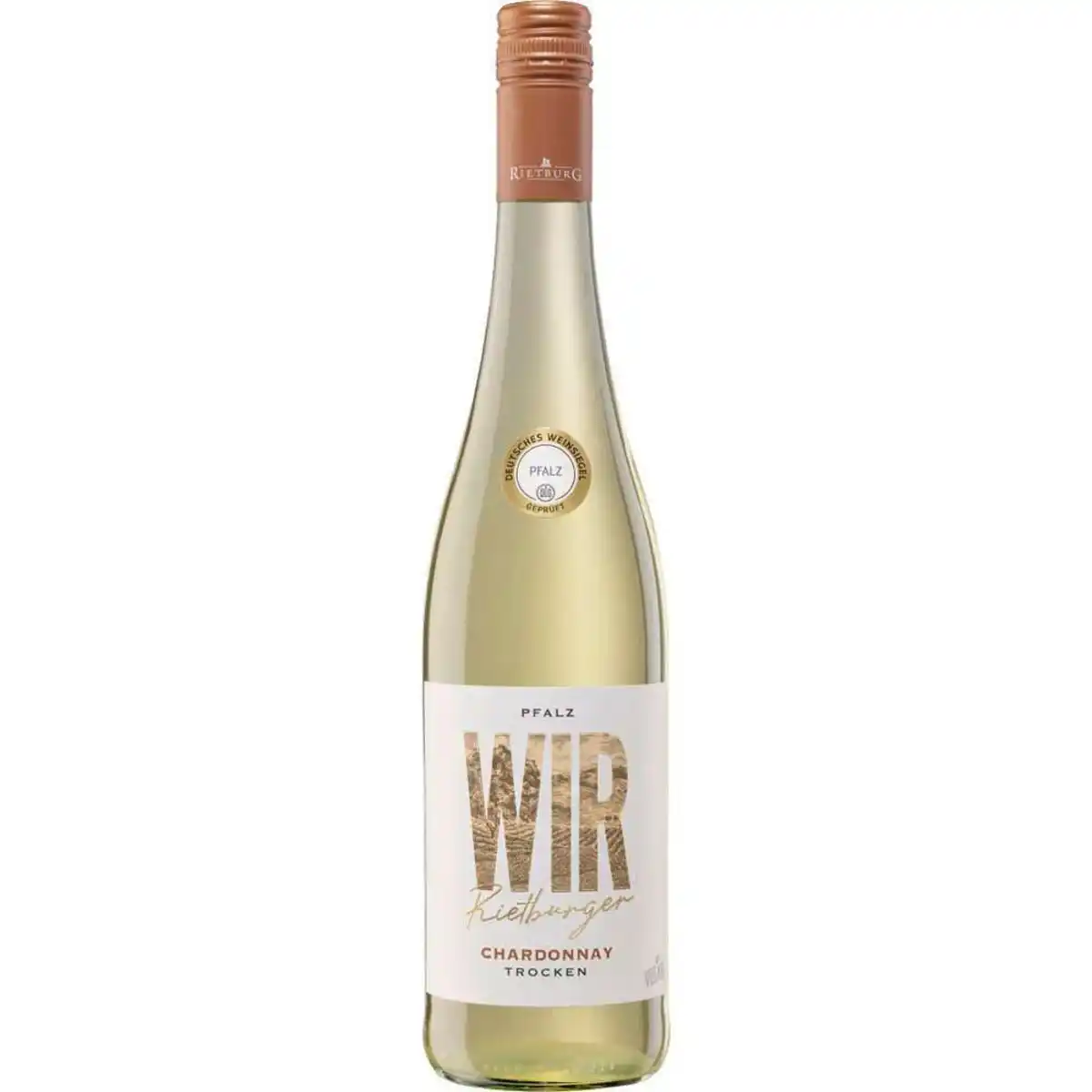 Bild 1 von Wir Rietburger Weißwein Pfalz Chardonnay QbA trocken 0,75 l