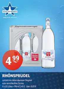 RHÖNSPRUDEL natürliches Mineralwasser Original oder verschiedene Sorten