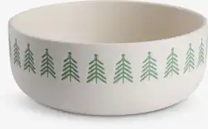 Schale FREKI Ø16xH6cm Steinzeug weiß und grün