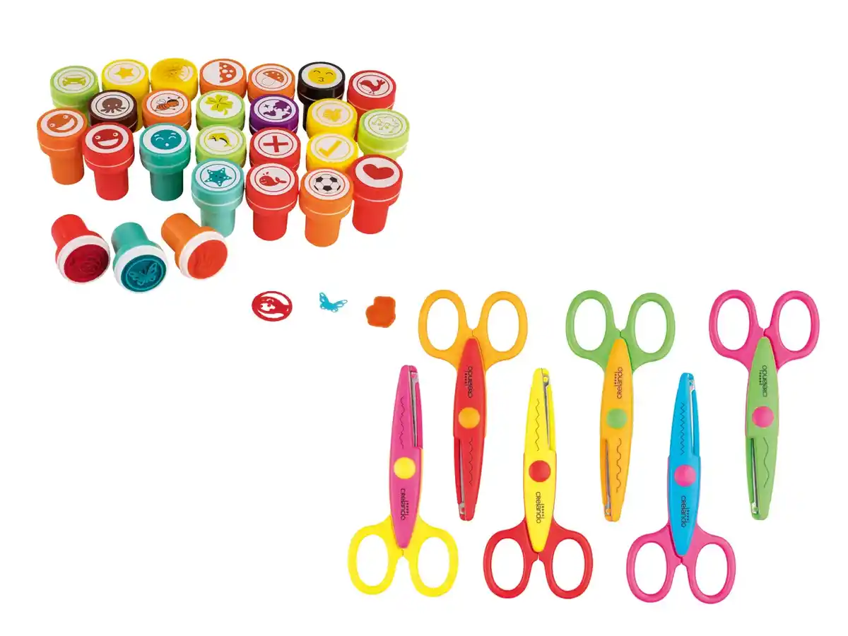 Bild 1 von Crelando® Stempel-Set/Bastelscheren