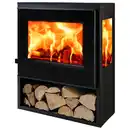 Bild 1 von PANADERO Kaminofen »Java Trivision«, schwarzmetallic, Stahl, 5,9 kW