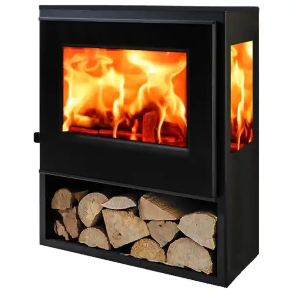 Bild 1 von PANADERO Kaminofen »Java Trivision«, schwarzmetallic, Stahl, 5,9 kW