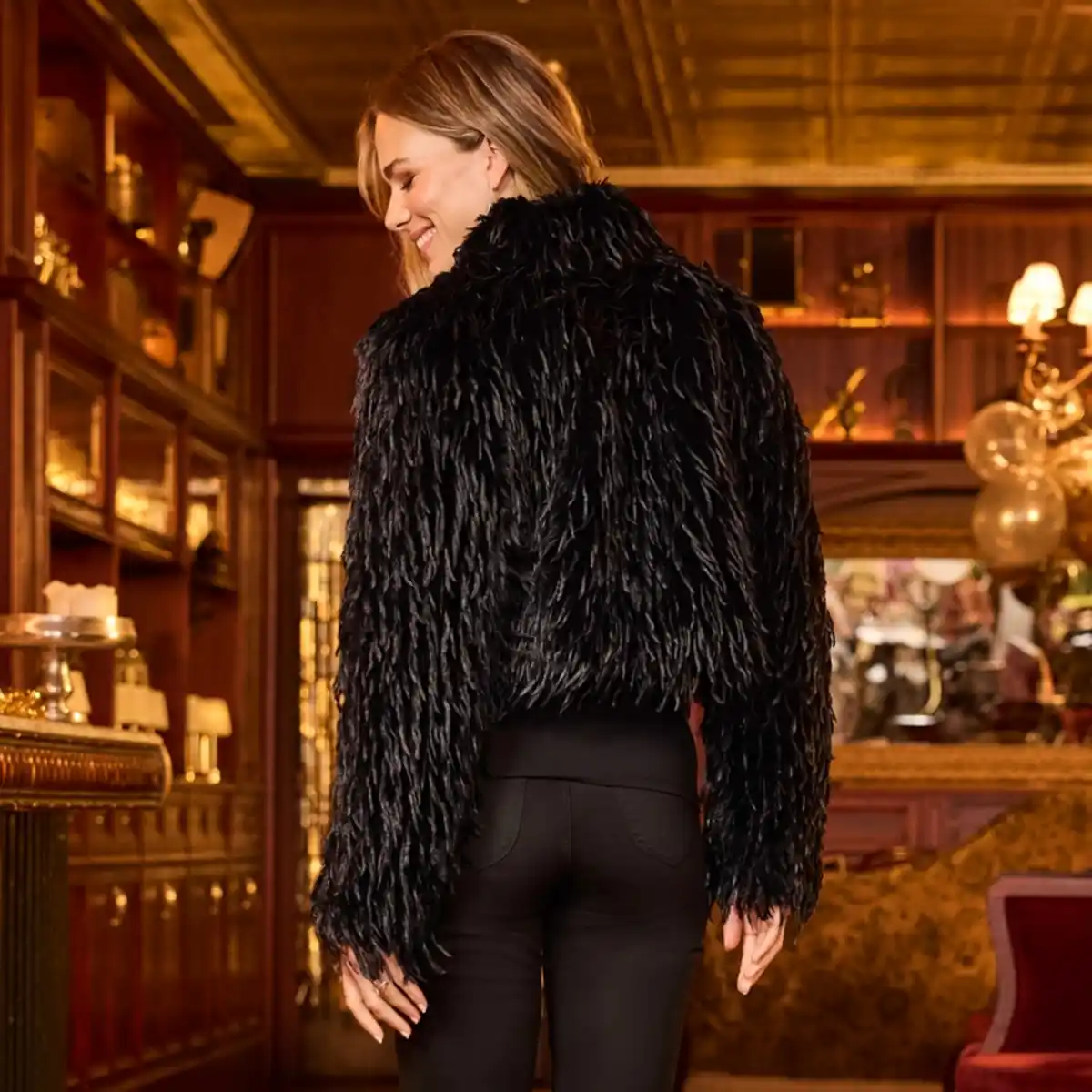 Bild 4 von Damen-Federjacke im Bolero-Stil