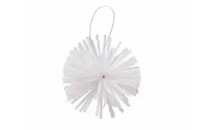 Weihnachtsanhänger Sprinkle, weiß, 8 cm, 6-teilig
