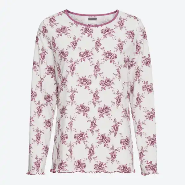 Bild 2 von Damen-Schlafanzug mit Rosenrautenprint, 2-teilig